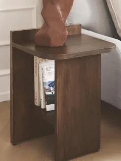 Sale Gejst Table d'appoint en bois de chêne Ismo Bois de chêne foncé laqué