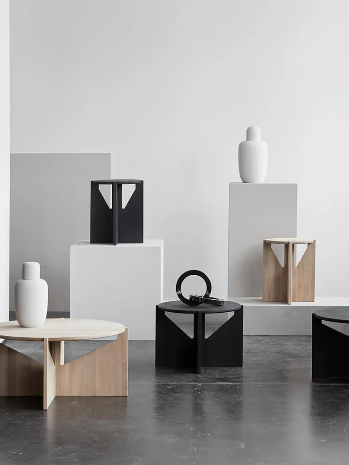 New Kristina Dam Table d'appoint en chêne Future Noir