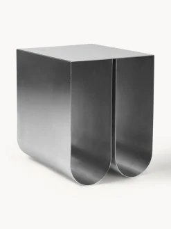 Fashion Kristina Dam Table d'appoint en métal Curved Argenté