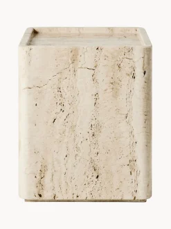 Clearance GUBI Table d'appoint en travertin Pietra Travertin beige clair