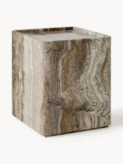 Online GUBI Table d'appoint en travertin Pietra Travertin taupe