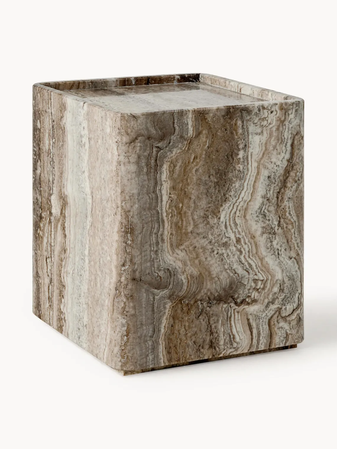 Online GUBI Table d'appoint en travertin Pietra Travertin taupe