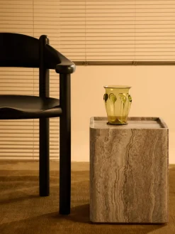 Online GUBI Table d'appoint en travertin Pietra Travertin taupe