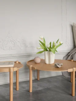 New Cooee Design Table d'appoint ovale en chêne Woody