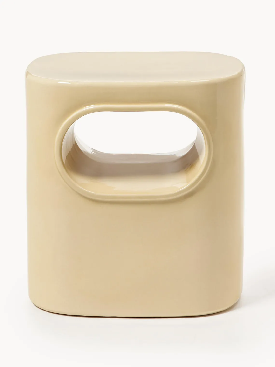 Discount HKLIVING Table d'appoint ovale Space Beige clair