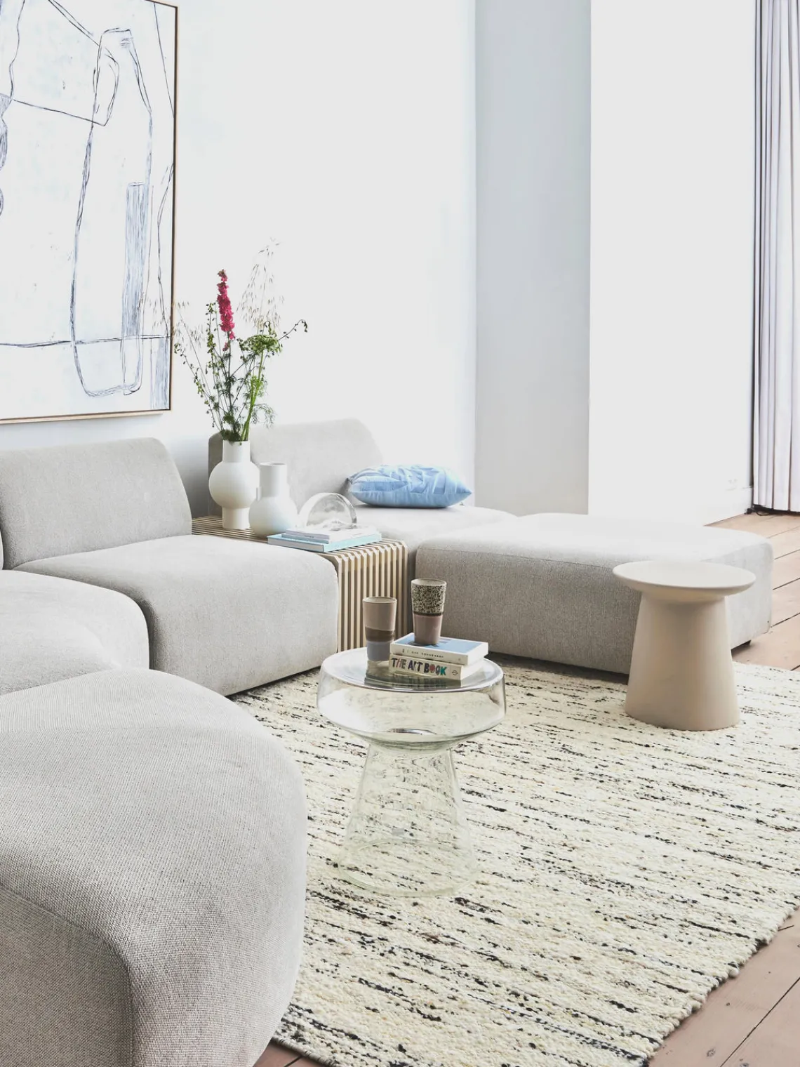 Sale HKLIVING Table d'appoint ronde Dunstan