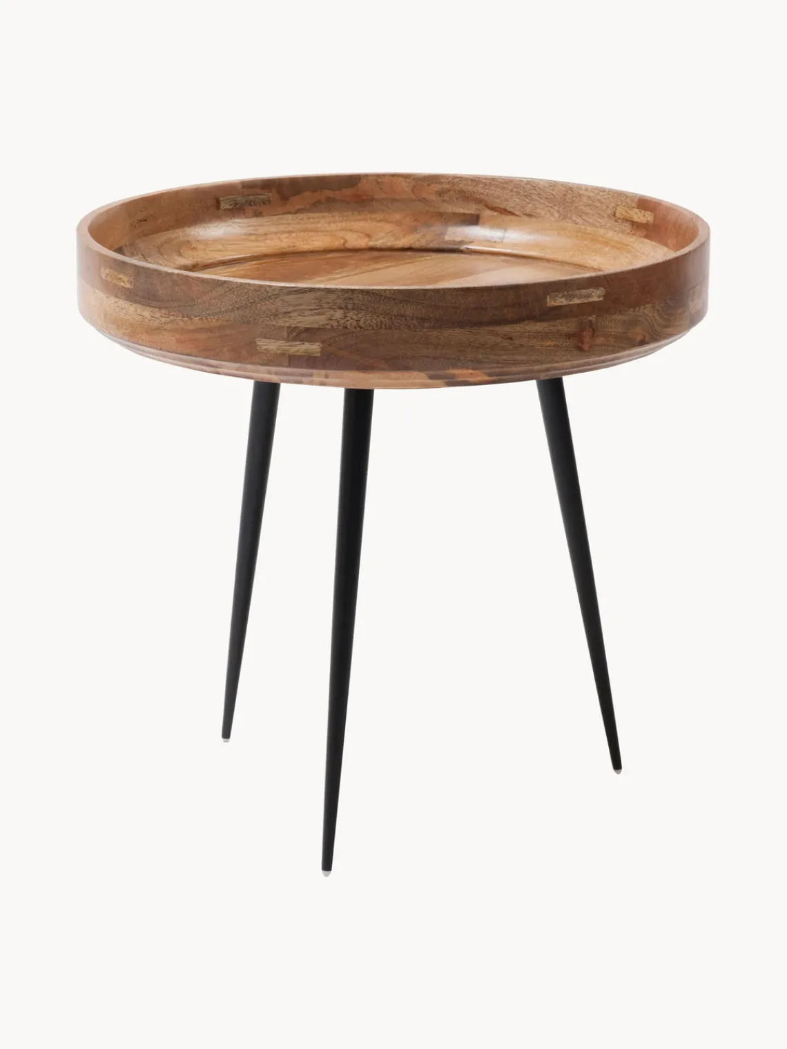 Hot Mater Table d'appoint ronde en bois de manguier Bowl Bois de manguier laqué