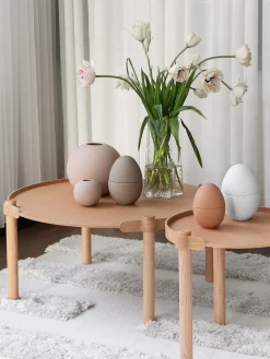 Fashion Cooee Design Table d'appoint ronde en chêne Woody Bois de chêne