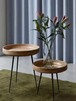 Sale Mater Table d'appoint ronde en manguier Bowl Manguier, noir