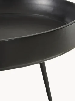 Outlet Mater Table d'appoint ronde en manguier Bowl Manguier laqué, noir