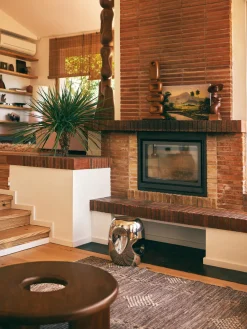 Best HKLIVING Table d'appoint ronde faite main en céramique Currents
