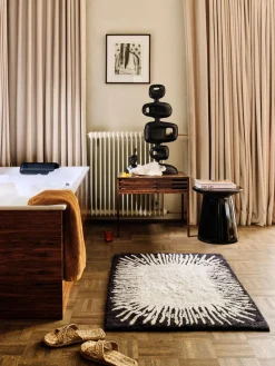 Clearance HKLIVING Table d'appoint ronde surface brillante Dustan