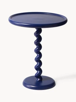 Sale Pols Potten Table d'appoint ronde Twister Bleu foncé