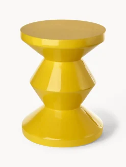 Clearance Pols Potten Table d'appoint ronde Zig Zag Jaune soleil