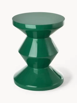 Hot Pols Potten Table d'appoint ronde Zig Zag Vert foncé