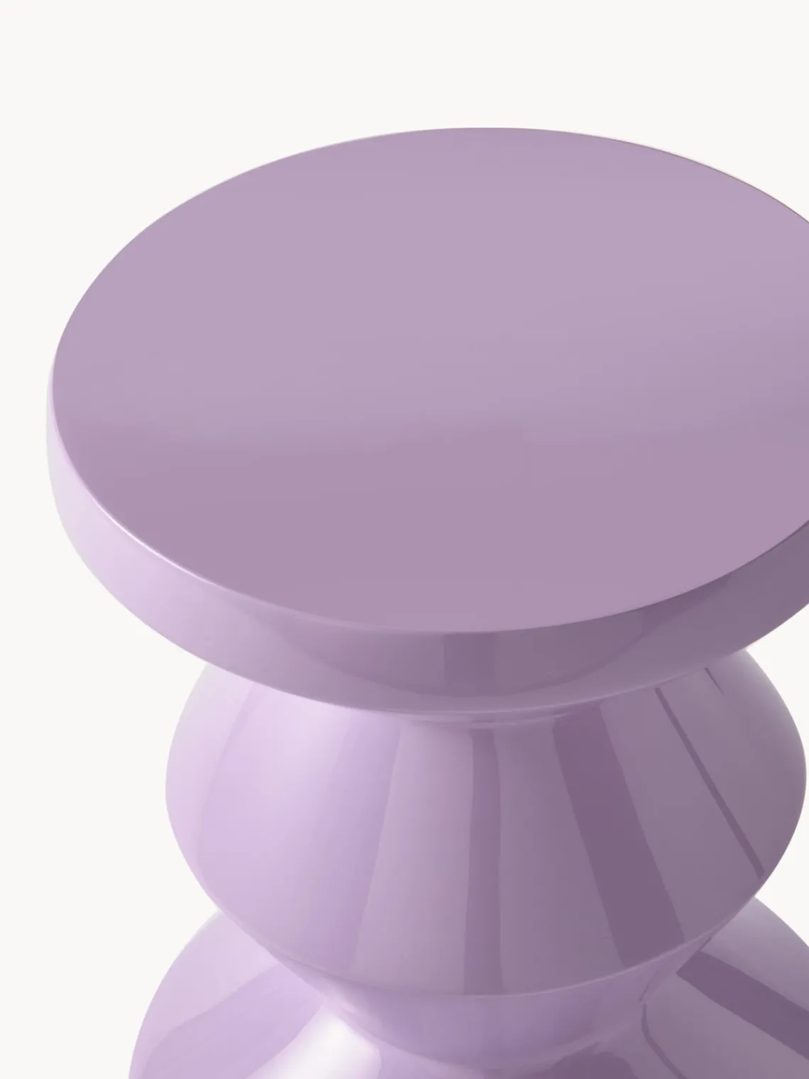 Fashion Pols Potten Table d'appoint ronde Zig Zag Lavande
