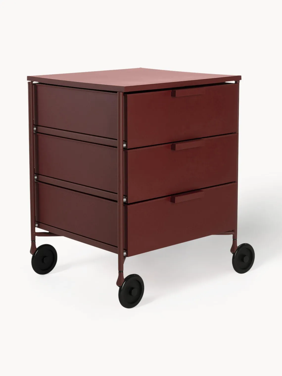 Outlet Kartell Table d'appoint sur roulettes Mobil Lie de vin