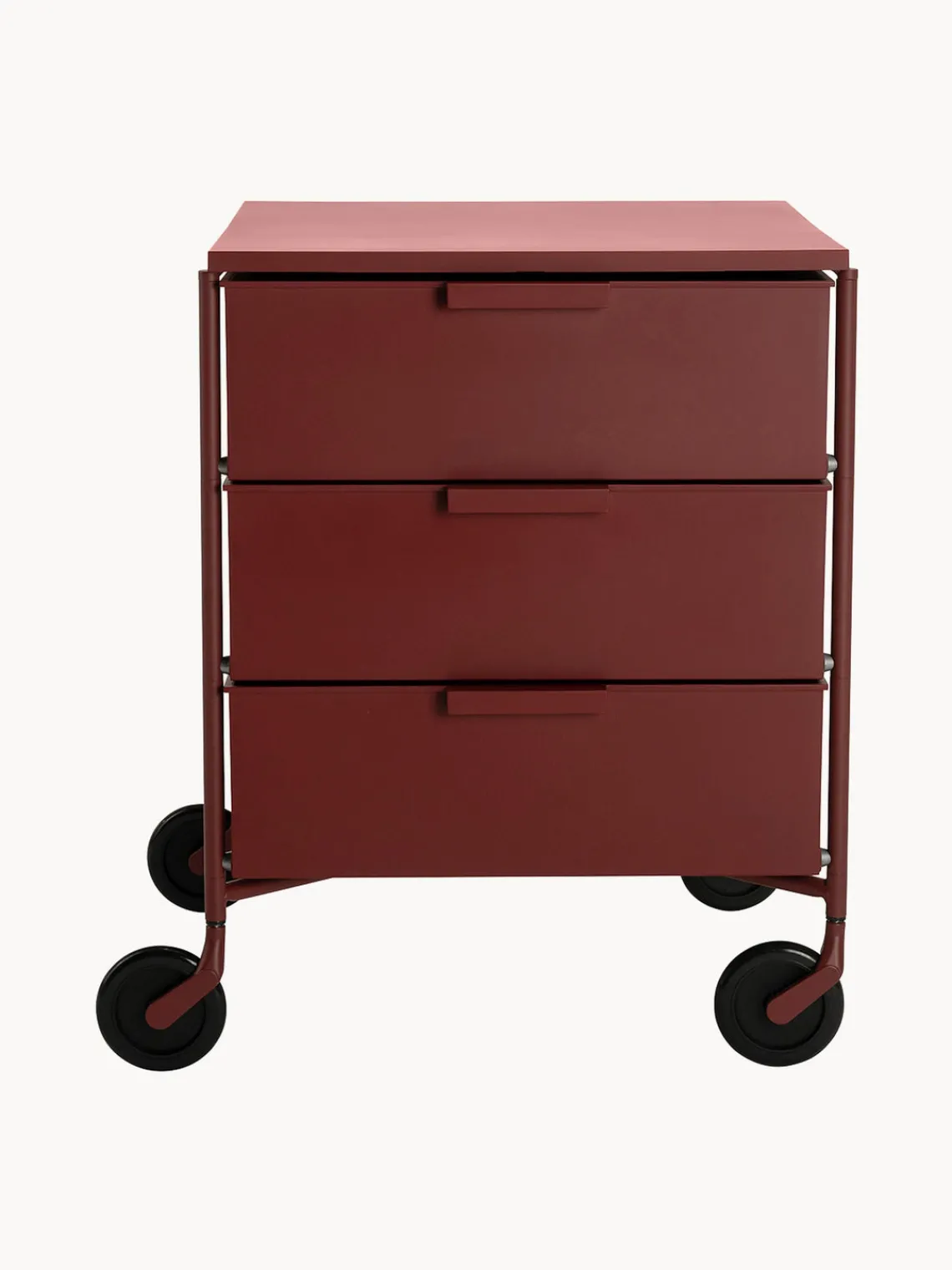 Outlet Kartell Table d'appoint sur roulettes Mobil Lie de vin