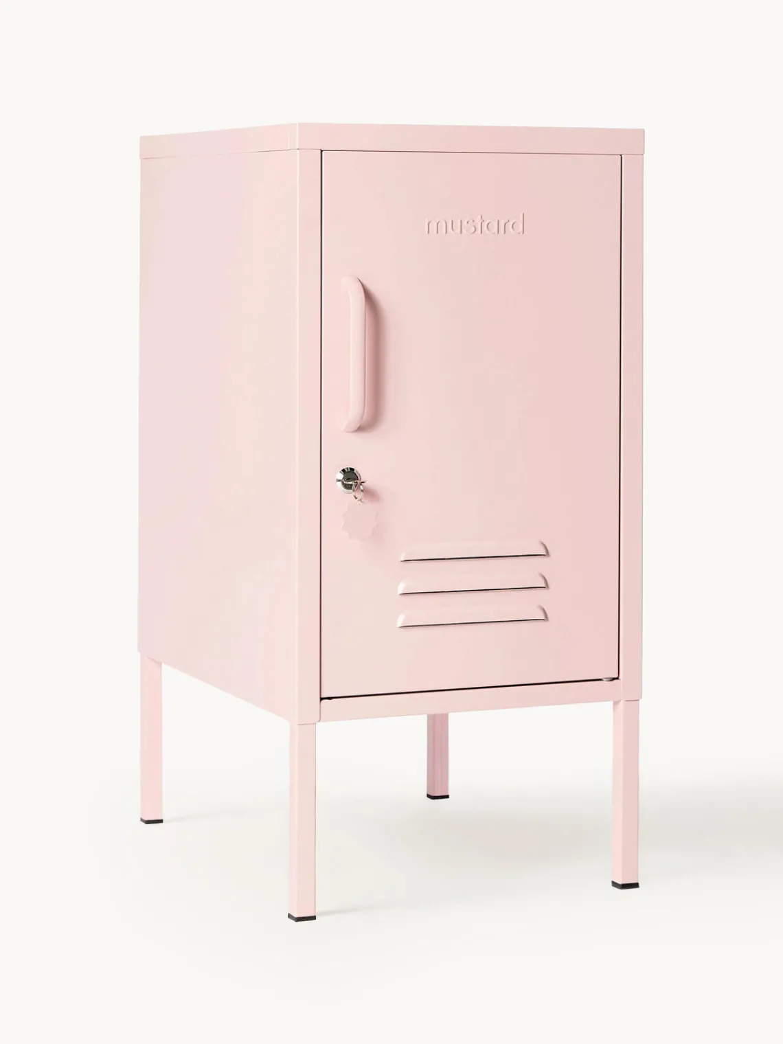 New Mustard Made Table de chevet en métal The Shorty Rose pâle