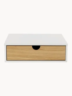 Online Woodman Table de chevet murale Farsta Chêne, blanc