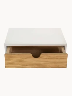 Online Woodman Table de chevet murale Farsta Chêne, blanc