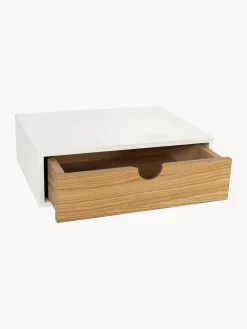 Online Woodman Table de chevet murale Farsta Chêne, blanc