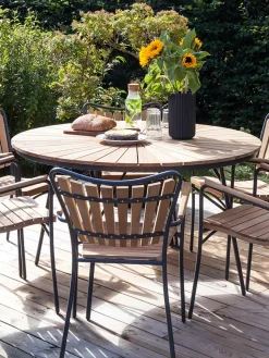 Outlet Cinas Table d'extérieur Hard & Ellen Teck, anthracite