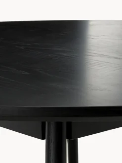 Best Rowico Table ronde en bois d'hévéa Yumi, Ø 115 cm Bois de chêne, noir laqué