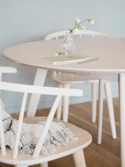 Sale Rowico Table ronde en chêne Yumi, Ø 115 cm Chêne blanc brossé