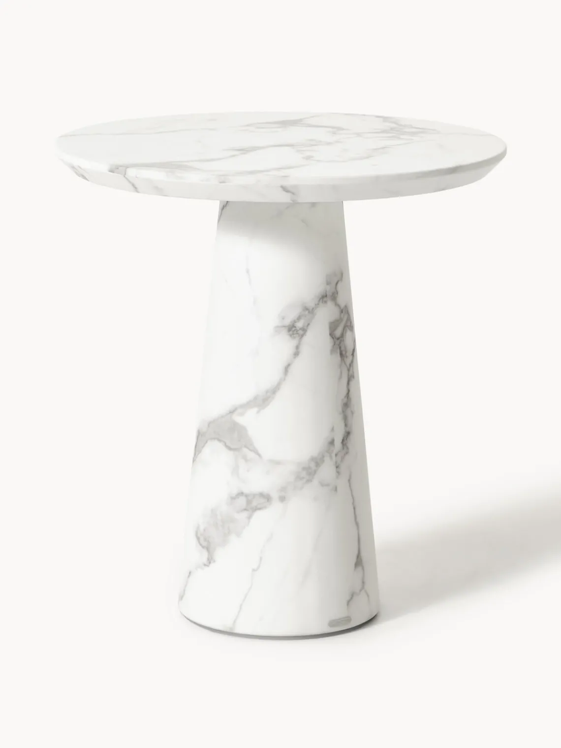 Fashion Pols Potten Table ronde look marbre Disc Blanc, aspect marbre
