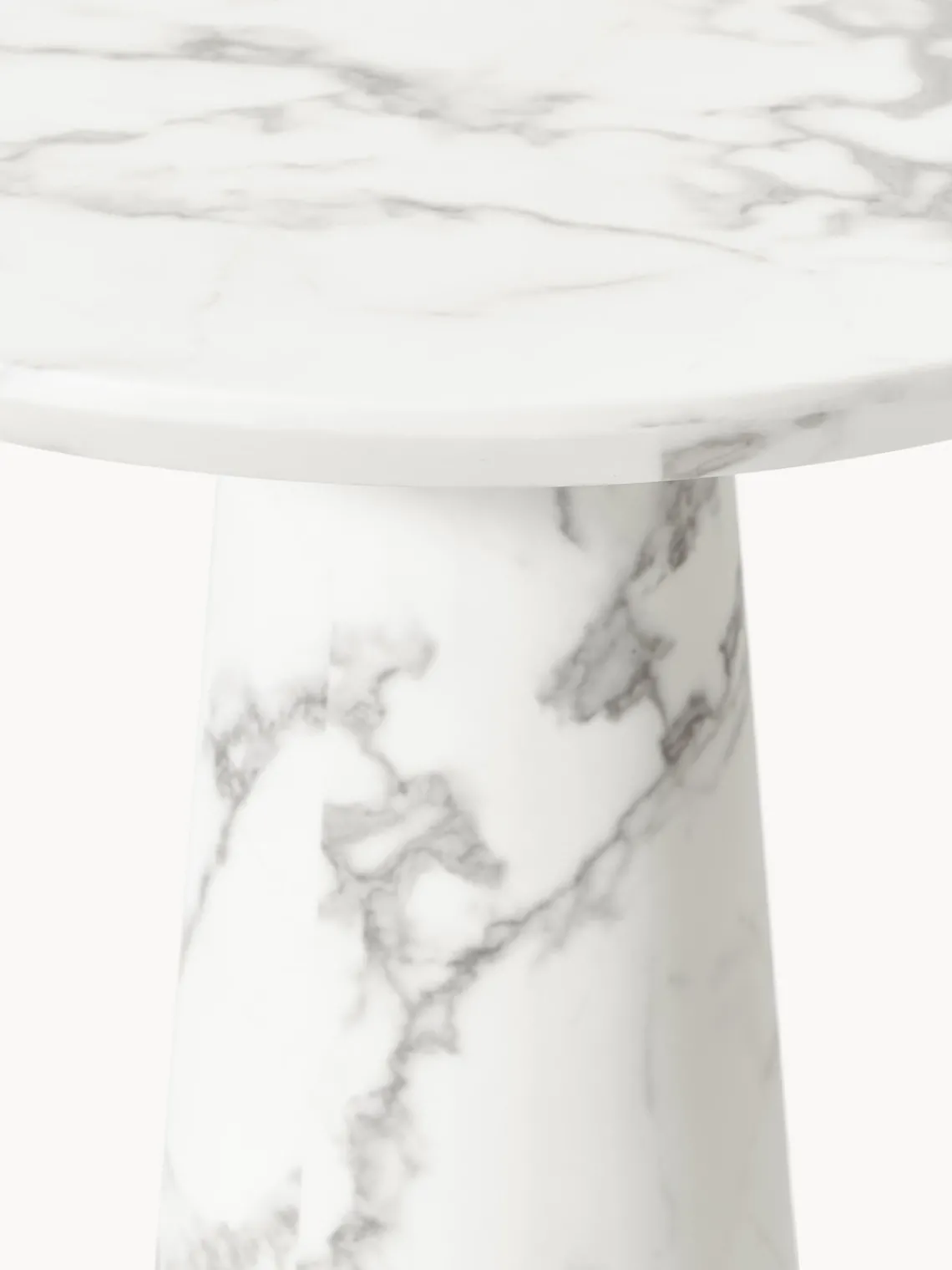 Fashion Pols Potten Table ronde look marbre Disc Blanc, aspect marbre