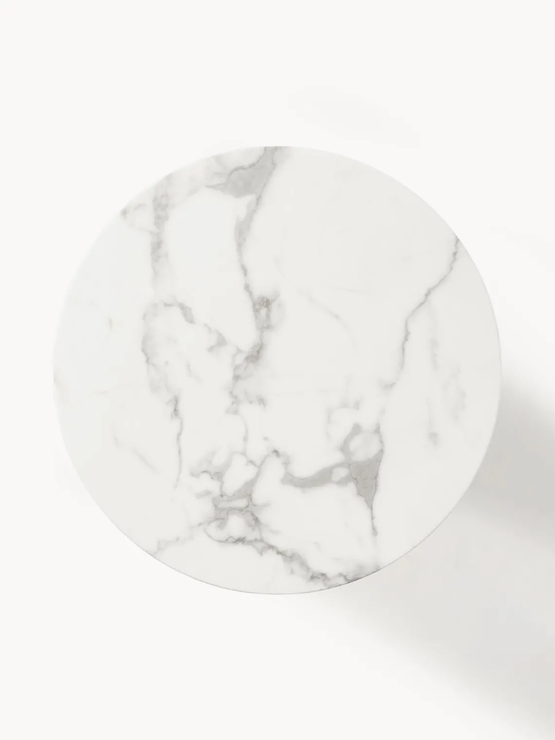 Fashion Pols Potten Table ronde look marbre Disc Blanc, aspect marbre