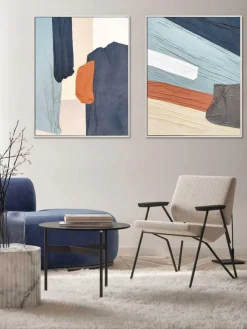 Fashion Agave Tableau sur toile peint à la main avec cadre Fabrics