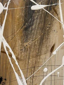 Outlet Agave Tableau sur toile peint à la main Cream