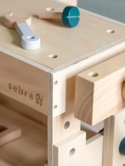 New Sebra Établi de jeux en bois Woodland, hauteur réglable