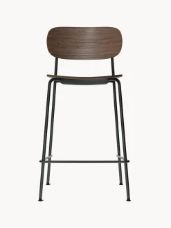 Clearance Audo Copenhagen Tabouret de bar Co Chêne foncé, cadre noir