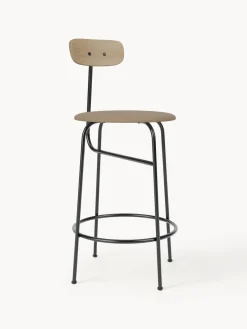 Online Audo Copenhagen Tabouret de bar en cuir Afteroom Cuir beige, bois, cadre noir