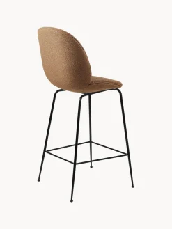 Outlet GUBI Tabouret de bar en laine Beetle Laine terracotta, noir mat