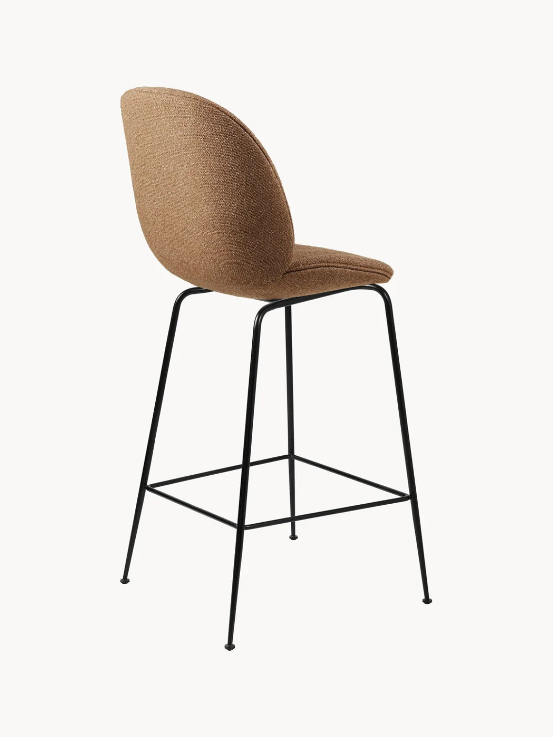 Outlet GUBI Tabouret de bar en laine Beetle Laine terracotta, noir mat