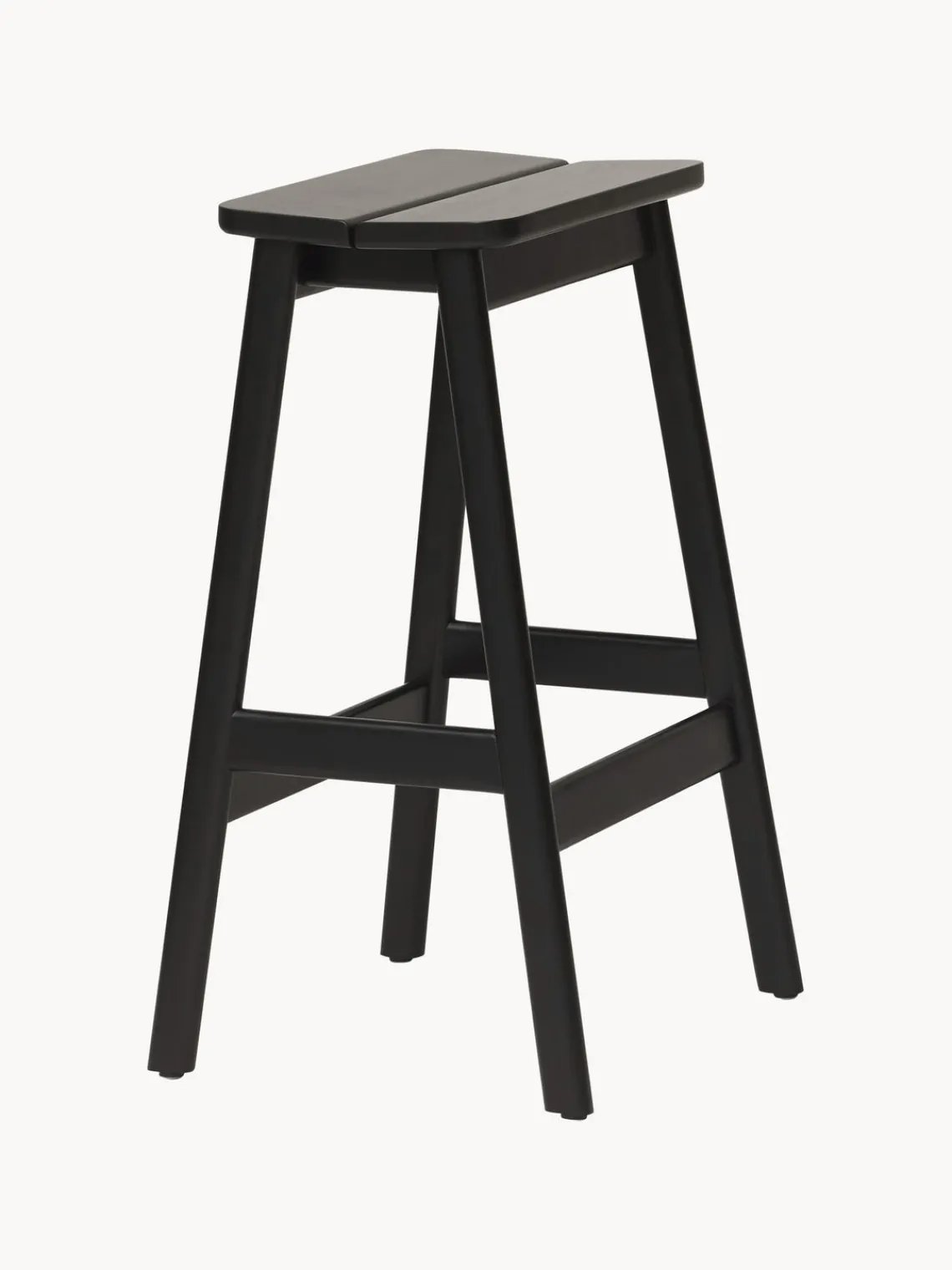 Discount Form & Refine Tabouret en hêtre Angle Hêtre noir laqué