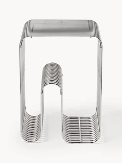 Discount AYTM Tabouret en métal Curve Argenté, haute brillance