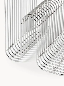 Discount AYTM Tabouret en métal Curve Argenté, haute brillance