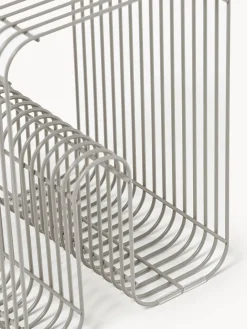 Outlet AYTM Tabouret en métal Curve Grège, mat