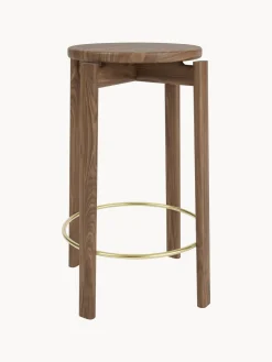 Sale Audo Copenhagen Tabouret en noyer Passage Bois de noyer, doré