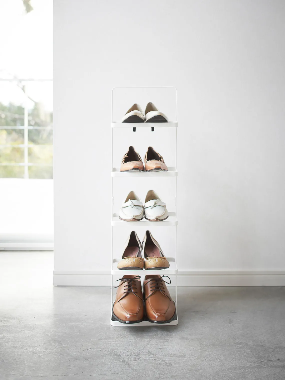 Clearance Yamazaki Étagère à chaussures en métal Tower Blanc