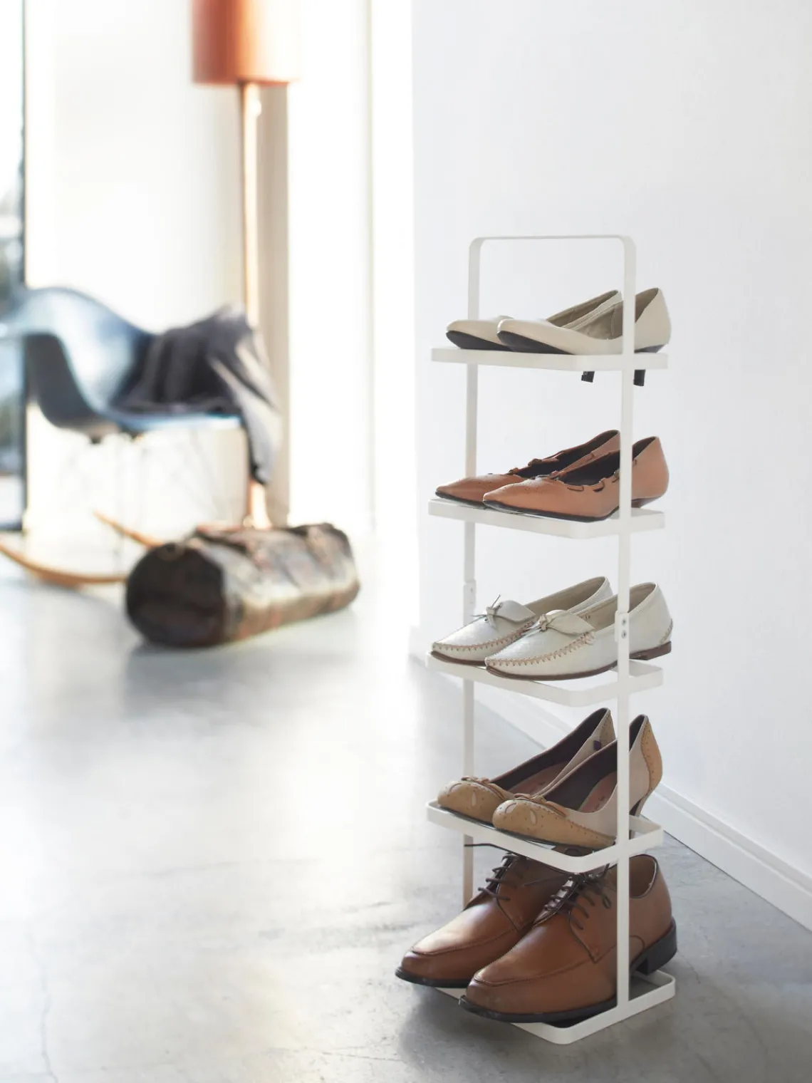 Clearance Yamazaki Étagère à chaussures en métal Tower Blanc