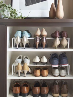 Clearance Yamazaki Étagère à chaussures extensible Frame Blanc
