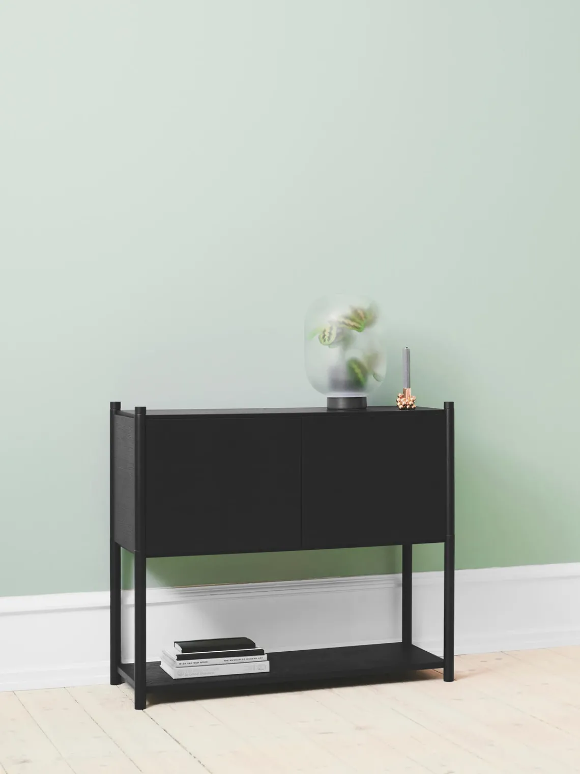 Outlet Gejst Étagère en bois de chêne Sceene Bois de chêne, noir laqué