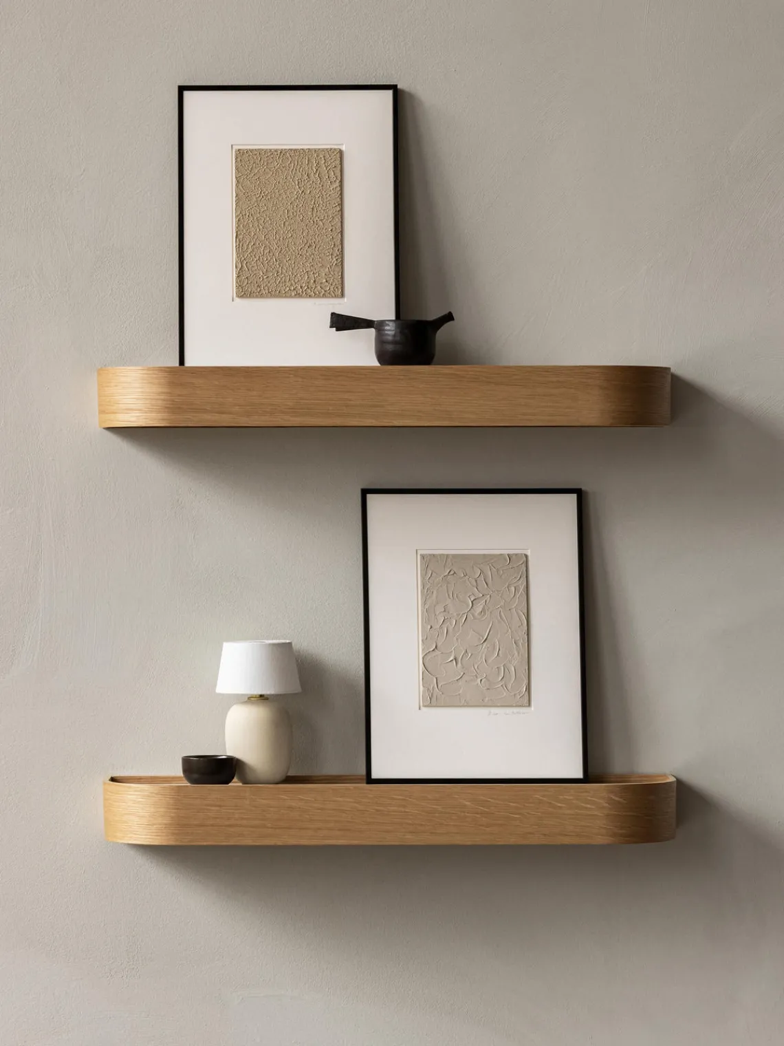 Clearance Audo Copenhagen Étagère murale en bois Epoch, larg. 79 cm Chêne clair, transparent