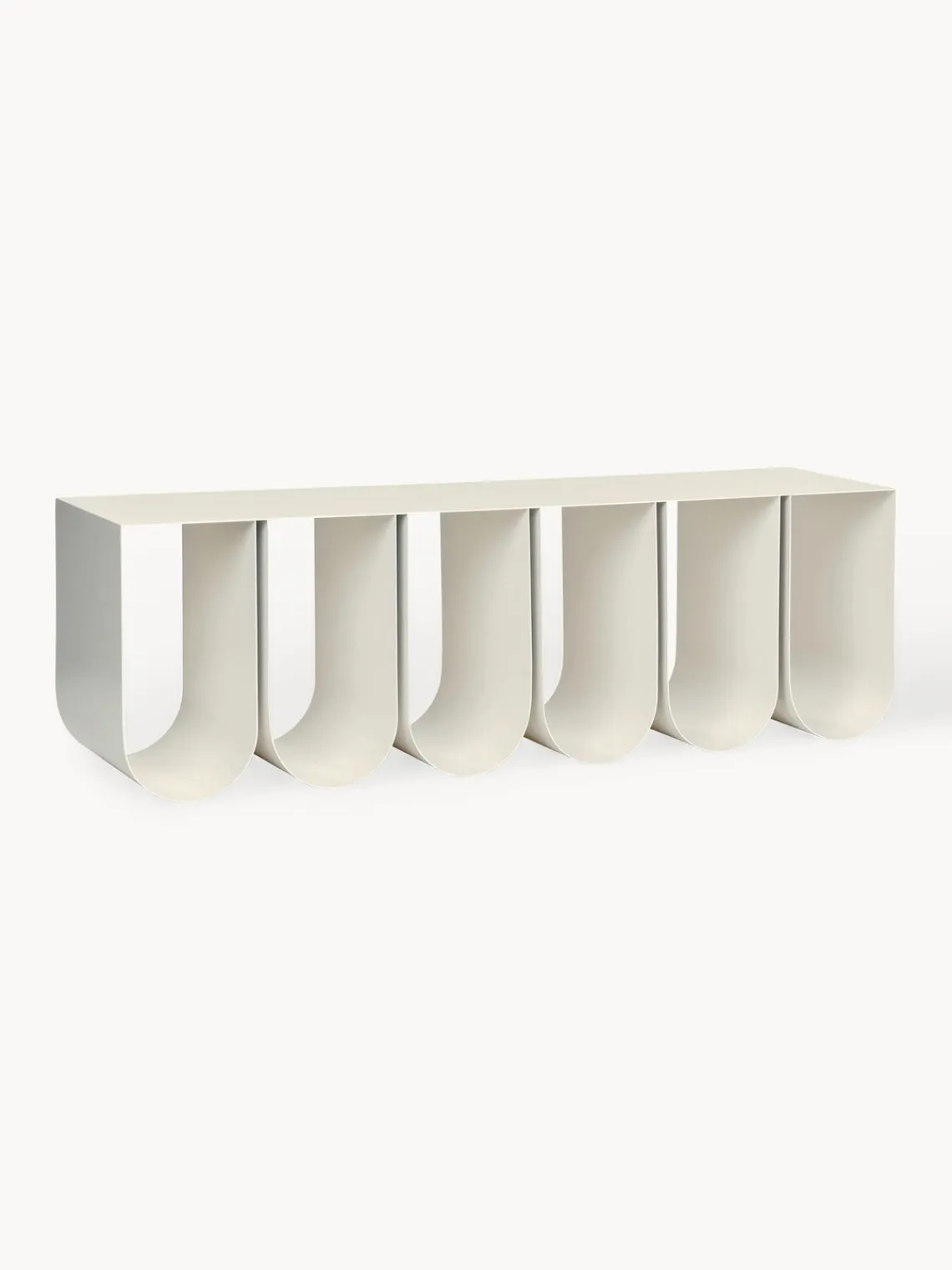 Fashion Kristina Dam Étagère murale en métal Curved Beige clair